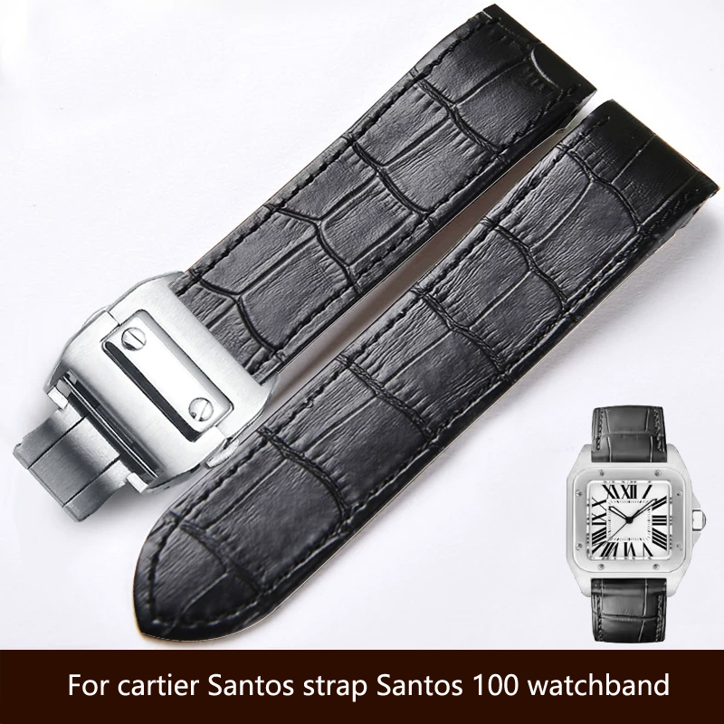 Cartier Watch Tank - Yüksek kaliteli, gerçek deri saat kayışı,