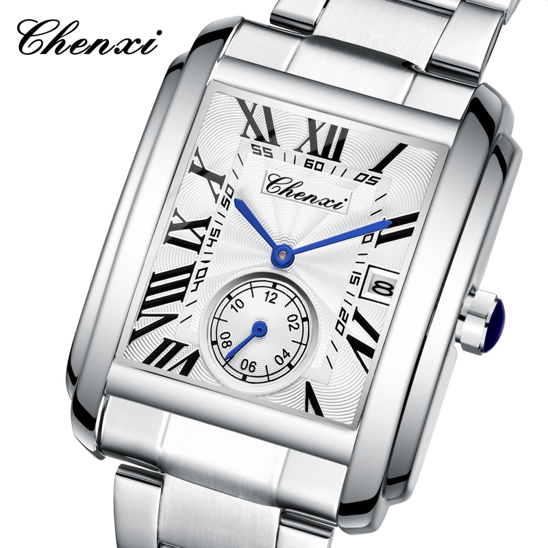 Cartier Watch Tank - CHENXI 8216 Kuvars Saatler Moda Basit