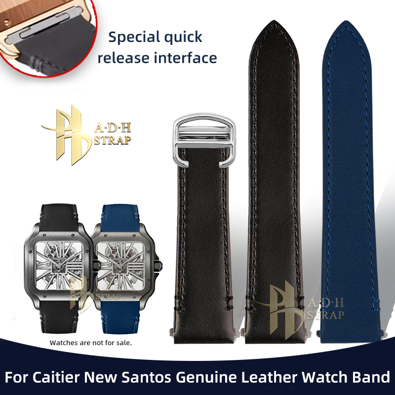 Cartier Watch Tank - Yeni Cartier Santos için inek deri