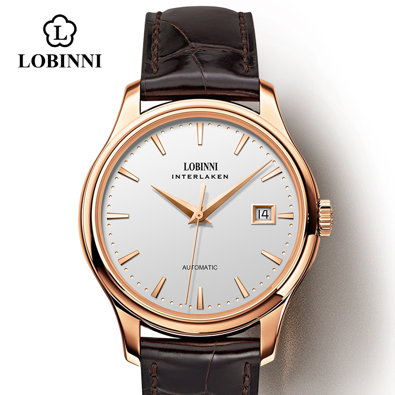 Omega Watch Constellation - LOBINNI L12026 Erkek Mekanik Saat ST2130