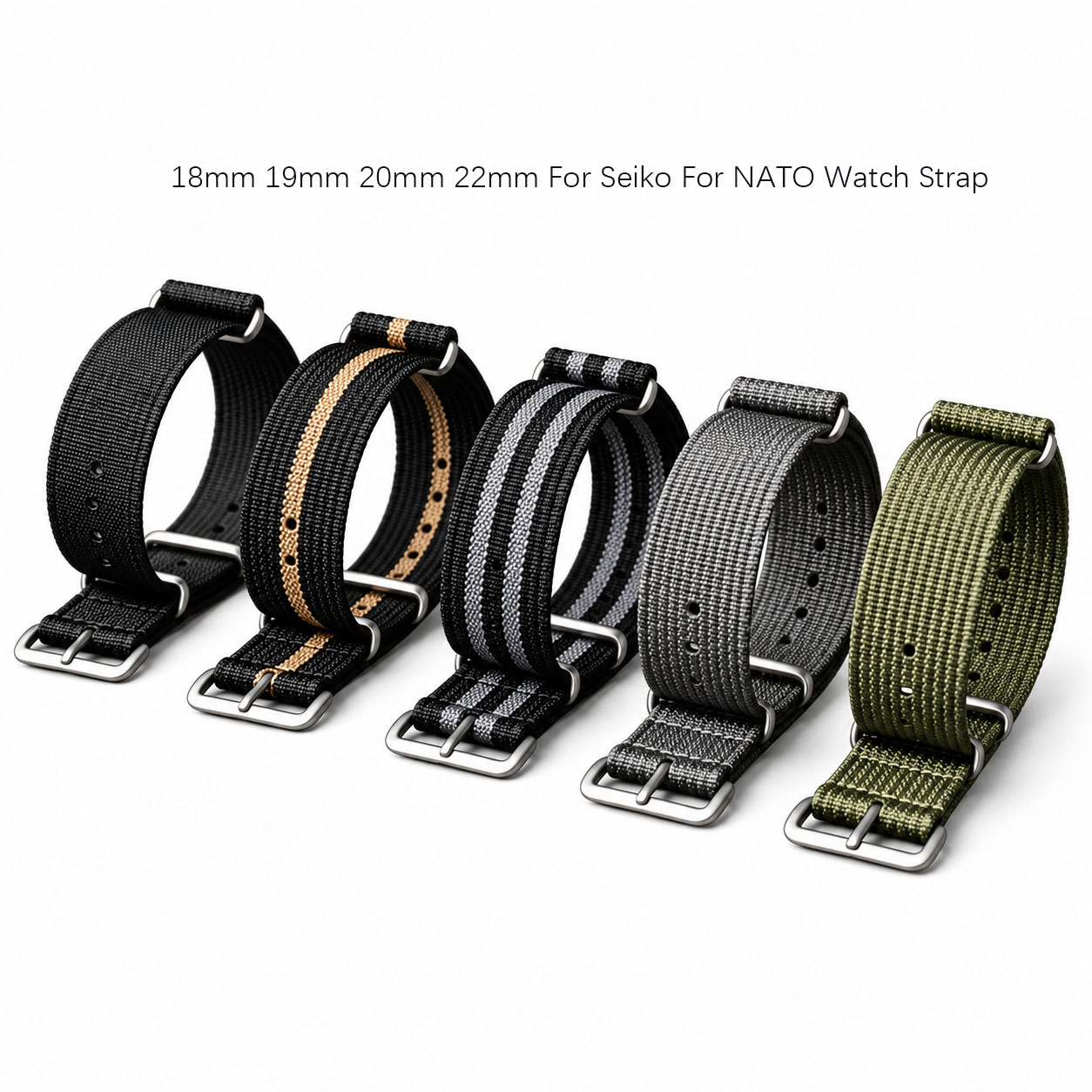 18 mm, 19 mm, 20 mm, 22 mm NAT - Nato Strap Nylon incelemesi ve fiyatı