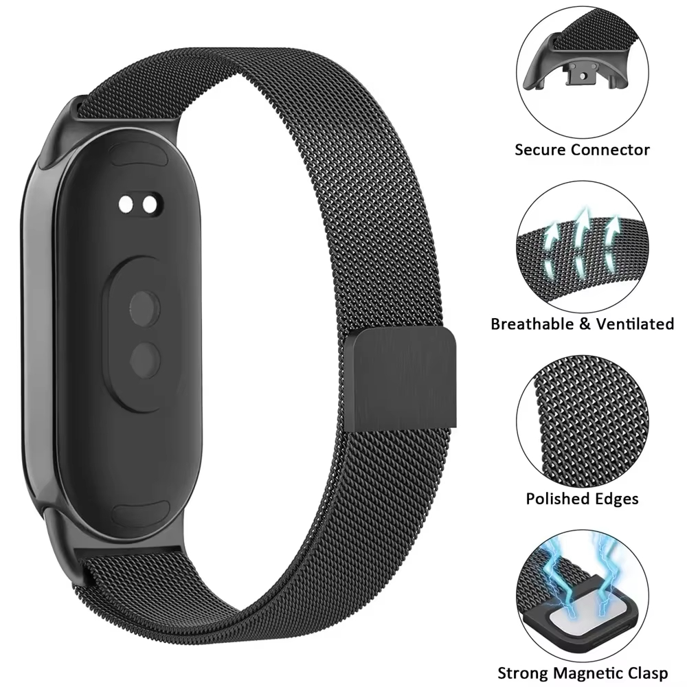 Xiaomi Mi Band 11, 10, 8 ve 9  - Milanese Loop Magnetic incelemesi ve fiyatı